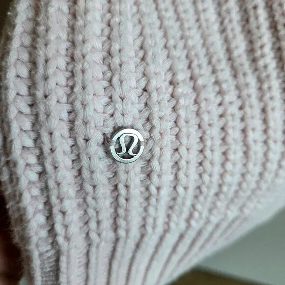 Lululemon light pink cotton textured sweater - Picture 4 of 6